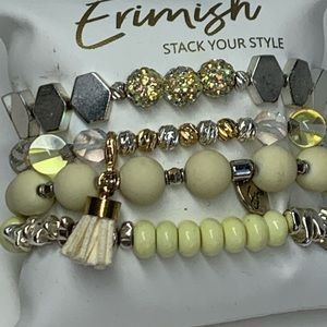 EUC Erimish Buttercup Stack 4 bracelets